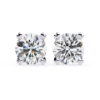 Picture of 2.57 Carat Round Cut Lab Grown Diamond Solitaire Stud Earring.