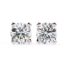 Picture of 2.57 Carat Round Cut Lab Grown Diamond Solitaire Stud Earring.