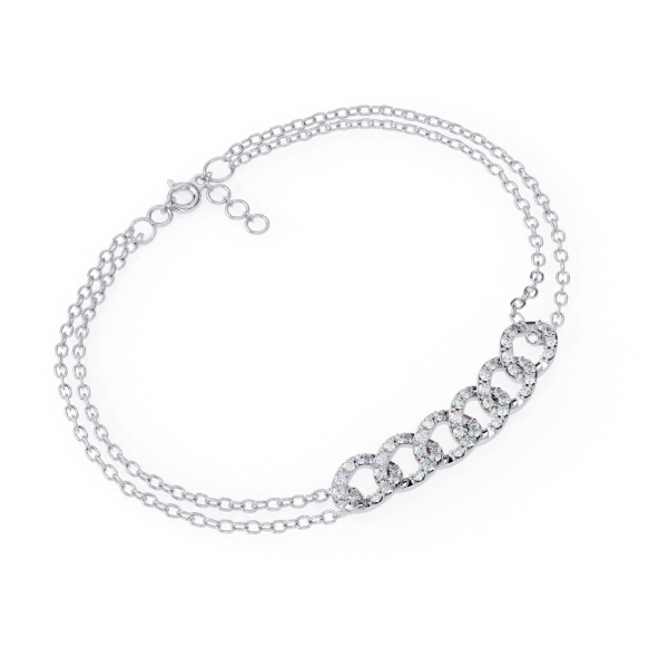 Picture of 0.29 Carat Round Cut Lab Grown Diamond Bracelet.