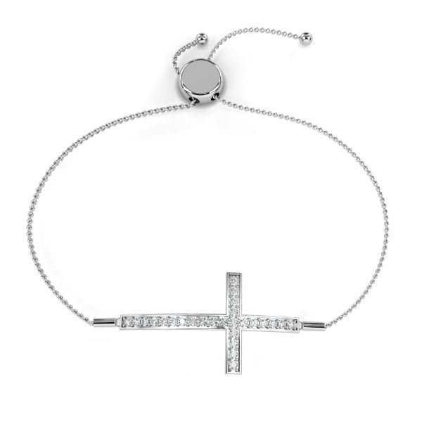 Picture of A Dazzling Diamond Cross Bracelet,Sparkling With Faith.