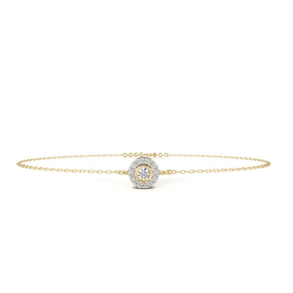 Picture of Round Cut Lab Grown Diamond Halo Bracelet.