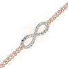 Picture of 0.39 Carat Round Cut Lab Grown Diamond Infinity Double Chain Bracelet.