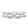 Picture of 0.39 Carat Round Cut Lab Grown Diamond Infinity Double Chain Bracelet.