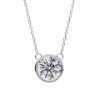 Picture of Round Cut Lab Grown Diamond Bezel Pendant (Without Chain)