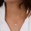 Picture of  Round Cut Lab Grown Diamond Four Prong Pendant(Without Chain)