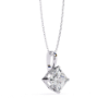 Picture of Princess Cut Lab Grown Diamond Four Prong Pendant (without chain)