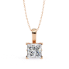 Picture of Princess Cut Solitaire Four Prong Pendant (without chain)