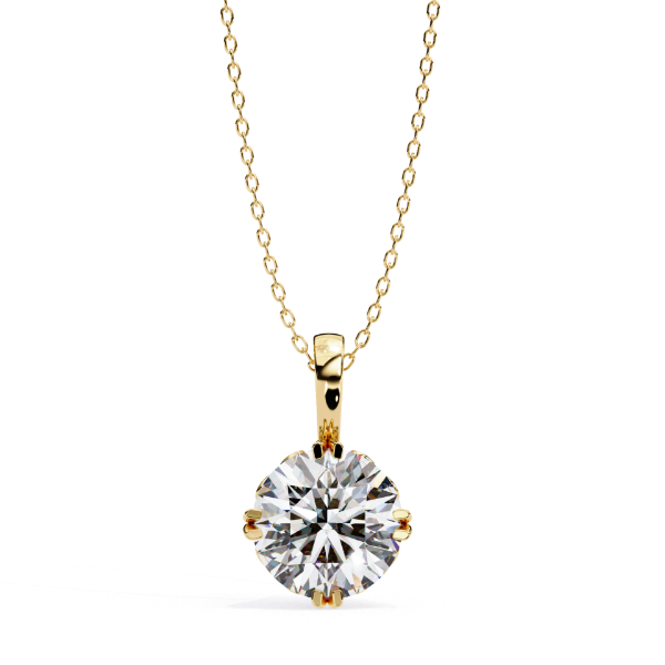 Picture of Round Cut Solitaire Eight Prong Pendant (without chain)