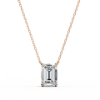 Picture of Emerald Cut Lab Grown Diamond Four Prong Pendant (Without Chain)