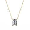 Picture of Emerald Cut Lab Grown Diamond Four Prong Pendant (Without Chain)