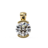 Picture of Round Cut Lab Grown Diamond Half Bezel Pendant (Without Chain)