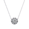 Picture of Round Cut Lab Grown Diamond Halo Pendant (Without Chain)