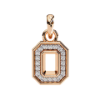 Picture of Octagon Shaped Pendant With Small Diamonds In A Bezel Setting (Without Chain)