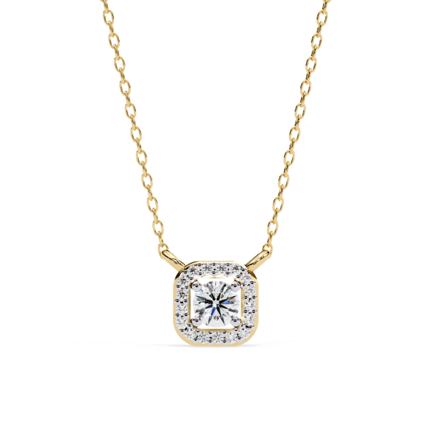 Picture of Round Cut Lab Grown Diamond Halo Pendant (without chain)