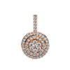 Picture of Round Cut Triple Halo Pendant (Without Chain)