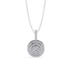 Picture of Round Cut Triple Halo Pendant (Without Chain)