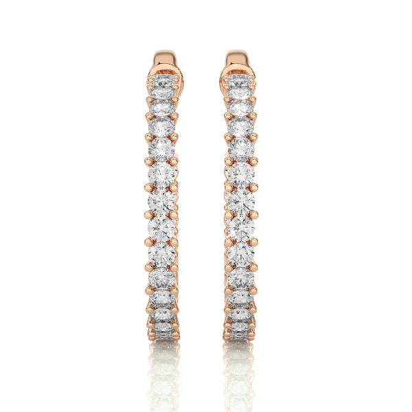 Picture of Elevate your style with stunning 0.90 carat Labgrown diamond hoops.