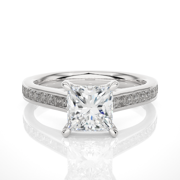 Picture of 1.50 Carat solitaire Princess Cut Diamond Ring (2 CTW Diamonds)