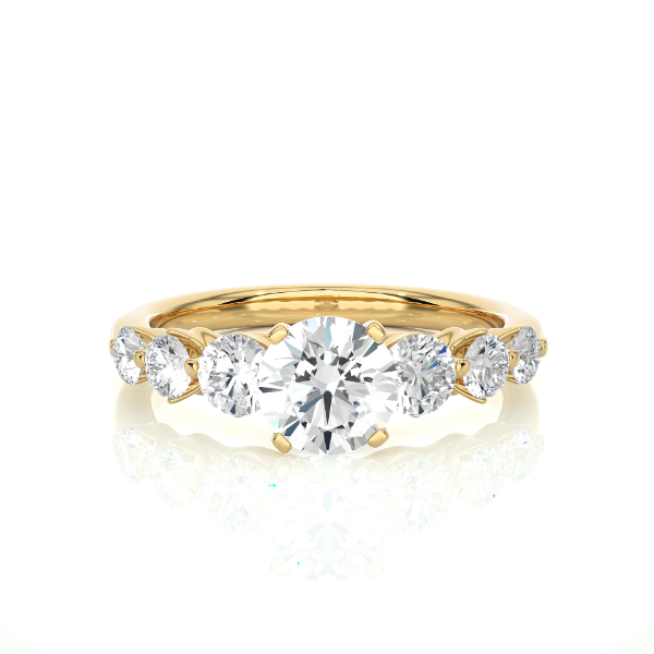 Picture of 1.45 Carat Total Round Cut Lab Grown Diamond Ring.