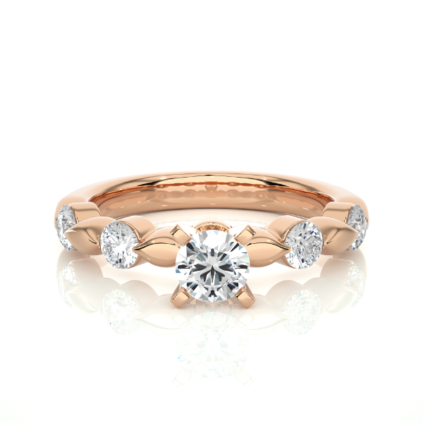 Picture of 0.90 Carat Total Floral Design Ring