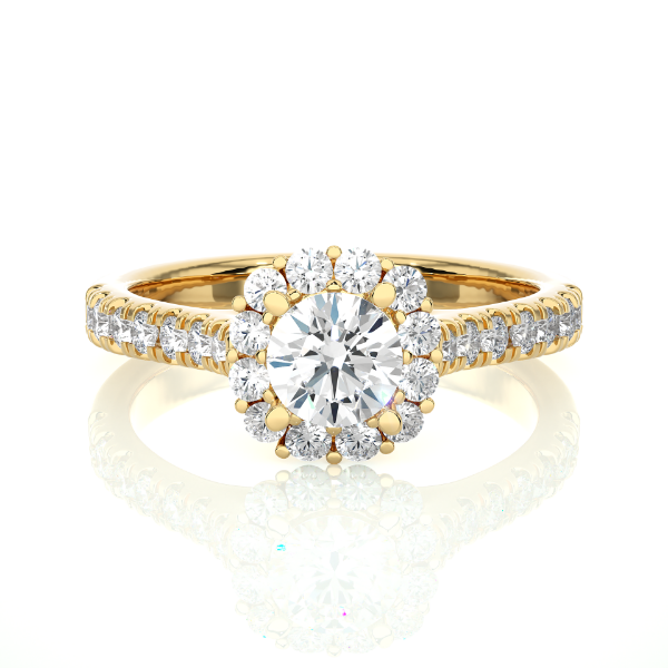 Picture of 1.11 Carat Total Halo Lab Grown Diamond Ring.