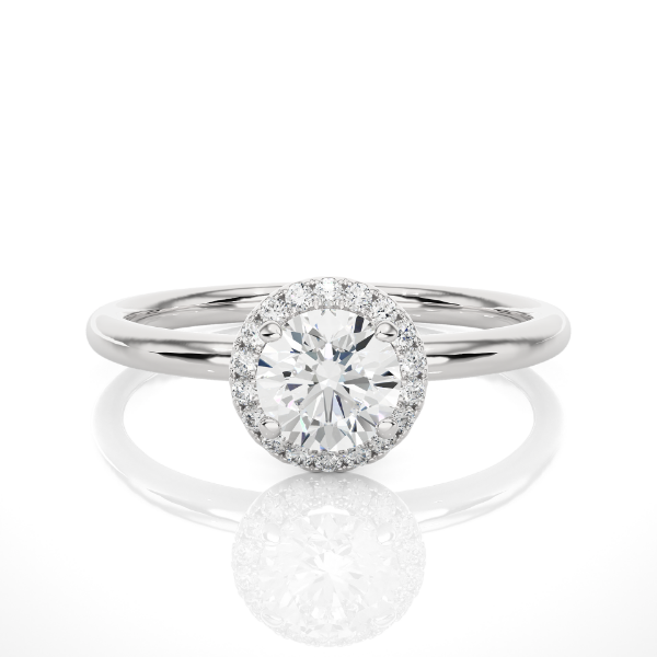 Picture of 0.50 Carat Solitaire Lab Grown Diamond Halo Ring.