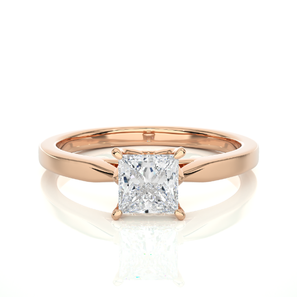 Picture of Modern Solitaire Ring Featuring A striking 0.80 CT Princess Cut diamond.