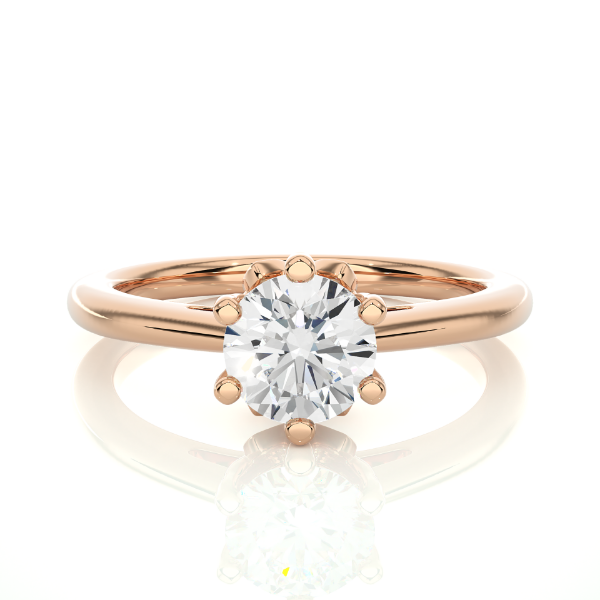 Picture of 1 Carat Solitaire Ring With A Six Prong Setting.