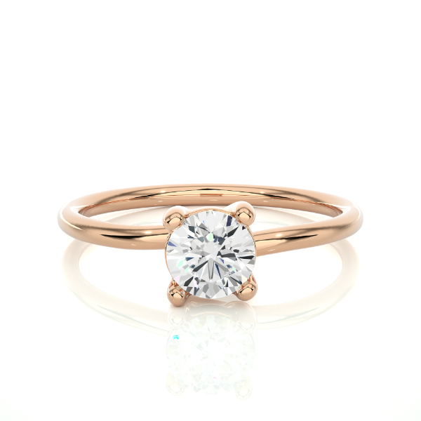 Picture of Elegant 0.50CT Round-Cut solitaire Ring.