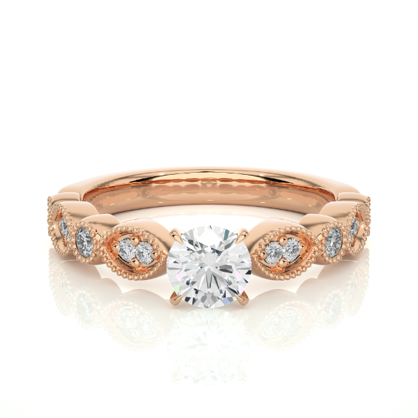 Picture of Elegant 0.70CT Solitaire Ring With A Unique Band Design.