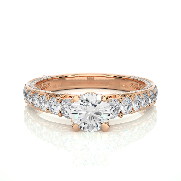Picture of Beautiful 0.70ct Solitaire Engagement Ring With Accent Stones - 1.90CTW Diamonds
