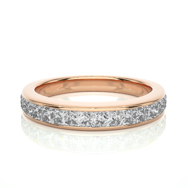 Picture of 1 Carat Princess Cut Lab Grown Diamond Half Eternity band.