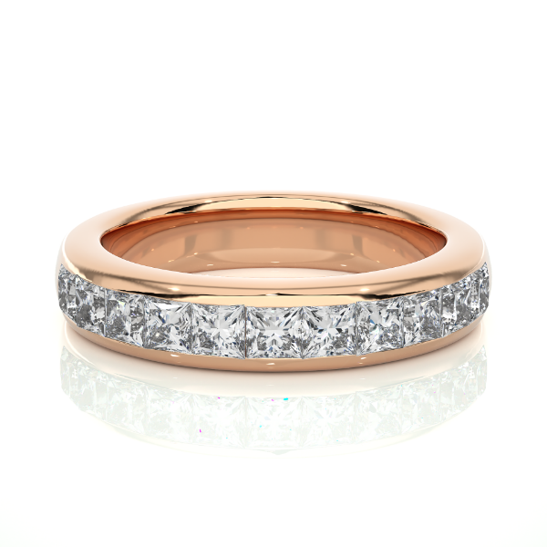 Picture of Simple Yet Stylish Princess Band With a Textured Detail - (1.10 CTW Diamonds)