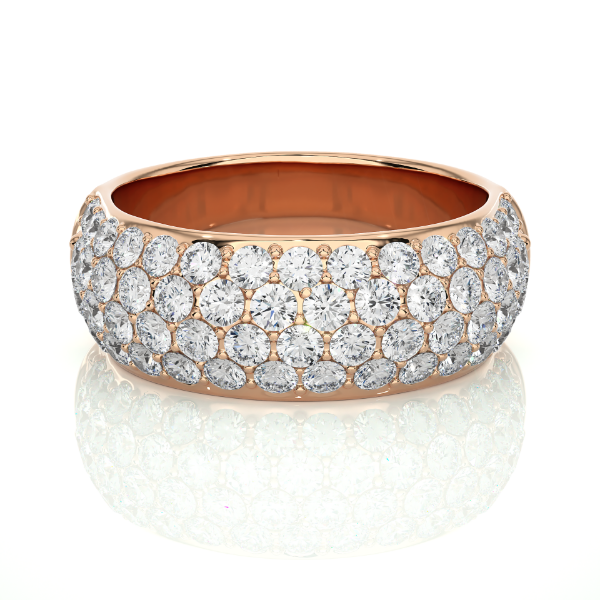 Picture of Triple Row Diamond Pave Band With Brilliant Sparkle.- 1.90ctw Diamonds