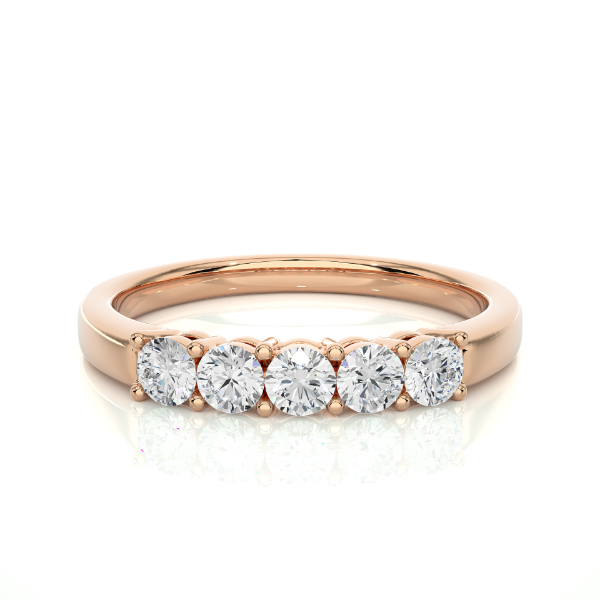 Picture of Five Stone Band With Round Diamonds- 0.50 Ctw Diamonds