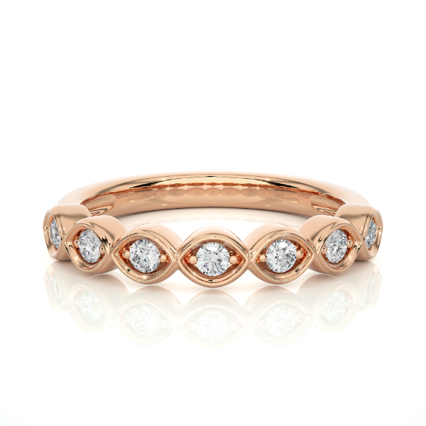 Picture of A Band With A Unique Setting Of Seven Round Diamonds.