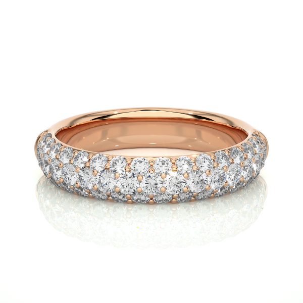 Picture of Elegant Band With Layered Pave Set Diamond Sparkle- 1ctw Diamonds