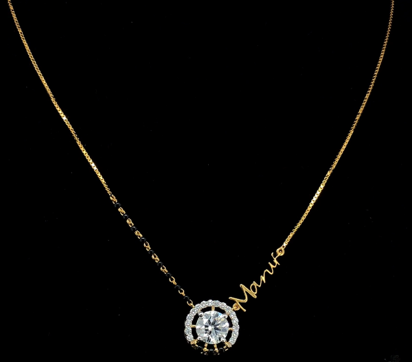 Picture of Signature 2 carat Solitaire Mangalsutra.