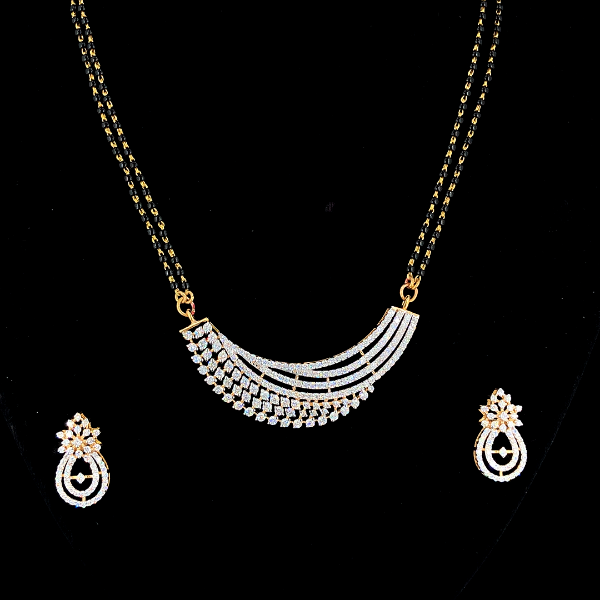 Picture of Royal Curve 2.50 carat Diamond Mangalsutra (no earrings)