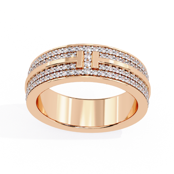 Picture of Luxurious 0.80 Carat Diamond Ring With A Bold And Modern 'T' Design.