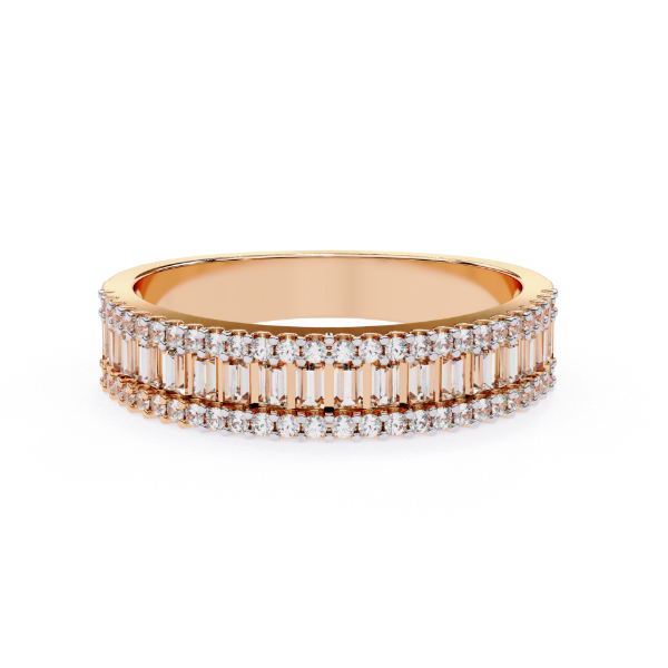 Picture of 0.60 Carat band Adorned With Sparkling Round And Baguette Cut Diamonds.