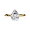 Picture of 1 Carat Pear Shaped Diamond Solitaire Ring.