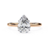 Picture of 1 Carat Pear Shaped Diamond Solitaire Ring.