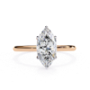 Picture of 1 Carat Marquise Cut Lab Grown Diamond Ring.