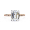 Picture of 2.70 Carat Emerald Cut Diamond Ring With a Pave Diamond Band.