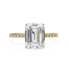 Picture of 2.70 Carat Emerald Cut Diamond Ring With a Pave Diamond Band.