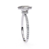 Picture of 0.80 Carat Marquise Solitaire Diamond Ring With a Delicate Pave Diamond Band.