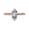 Picture of 0.80 Carat Marquise Solitaire Diamond Ring With a Delicate Pave Diamond Band.(1.11 Ctw Diamonds)
