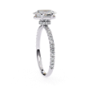 Picture of 1.20 Carat  Oval Solitaire Ring With A Pave Diamond Band.