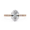 Picture of 1.20 Carat  Oval Solitaire Ring With A Pave Diamond Band.